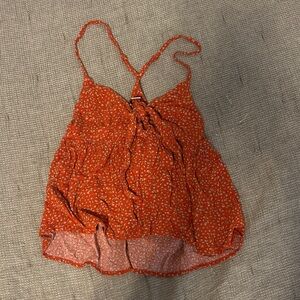 American Eagle Outfitters Orange Floral Top